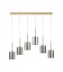 Baldwin Linear Pendant 2m 6 x G9 French Gold/Chrome Lined Type B Shade-4