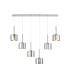 Baldwin Linear Pendant 2m 6 x G9 Polished Chrome/Chrome Type B Shade-1