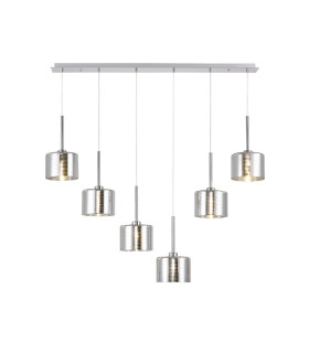 Baldwin Linear Pendant 2m 6 x G9 Polished Chrome/Chrome Type B Shade-1