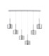 Baldwin Linear Pendant 2m 6 x G9 Polished Chrome/Chrome Type B Shade-4