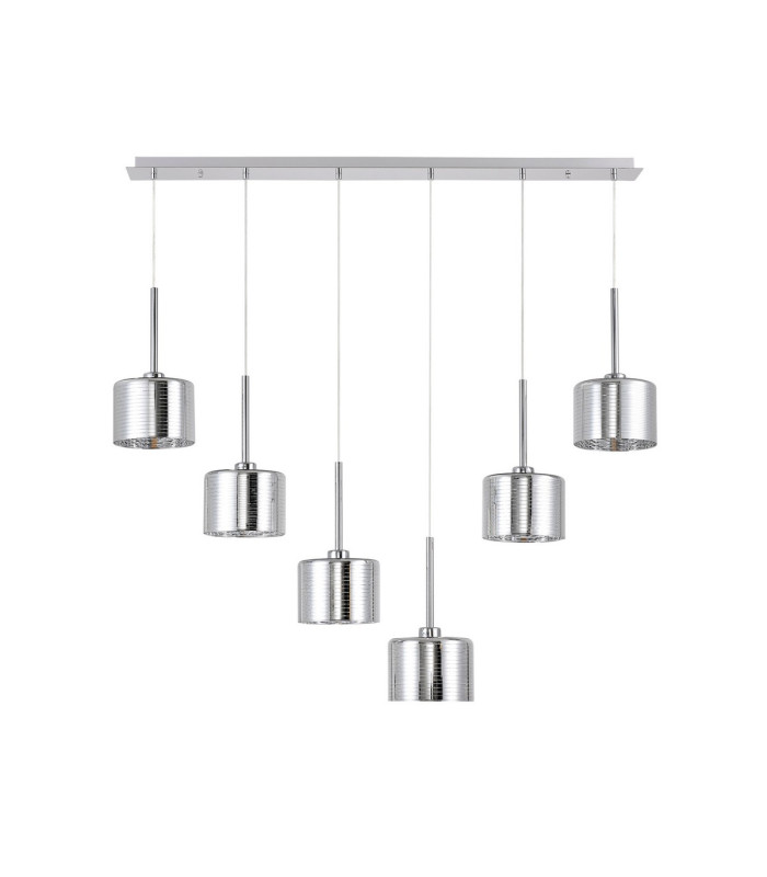 Baldwin Linear Pendant 2m 6 x G9 Polished Chrome/Chrome Type B Shade-4