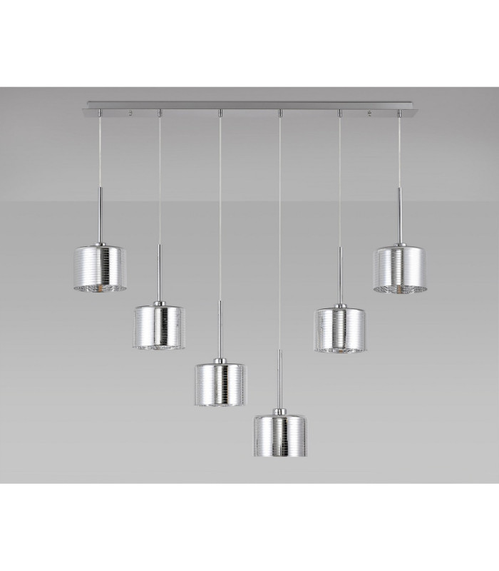 Baldwin Linear Pendant 2m 6 x G9 Polished Chrome/Chrome Type B Shade-14