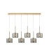 Baldwin Linear Pendant 2m 6 x G9 French Gold/Chrome Lined Type C Shade-1