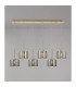 Baldwin Linear Pendant 2m 6 x G9 French Gold/Chrome Lined Type C Shade-3