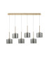 Baldwin Linear Pendant 2m 6 x G9 French Gold/Chrome Lined Type C Shade-4