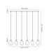Baldwin Linear Pendant 2m 6 x G9 French Gold/Smoke/Frosted Type D Shade-2