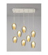 Baldwin Linear Pendant 2m 6 x G9 French Gold/Smoke/Frosted Type D Shade-3