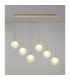 Baldwin Linear Pendant 2m 6 x G9 French Gold/Frosted Type G Shade-3