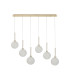 Baldwin Linear Pendant 2m 6 x G9 French Gold/Frosted Type G Shade-4