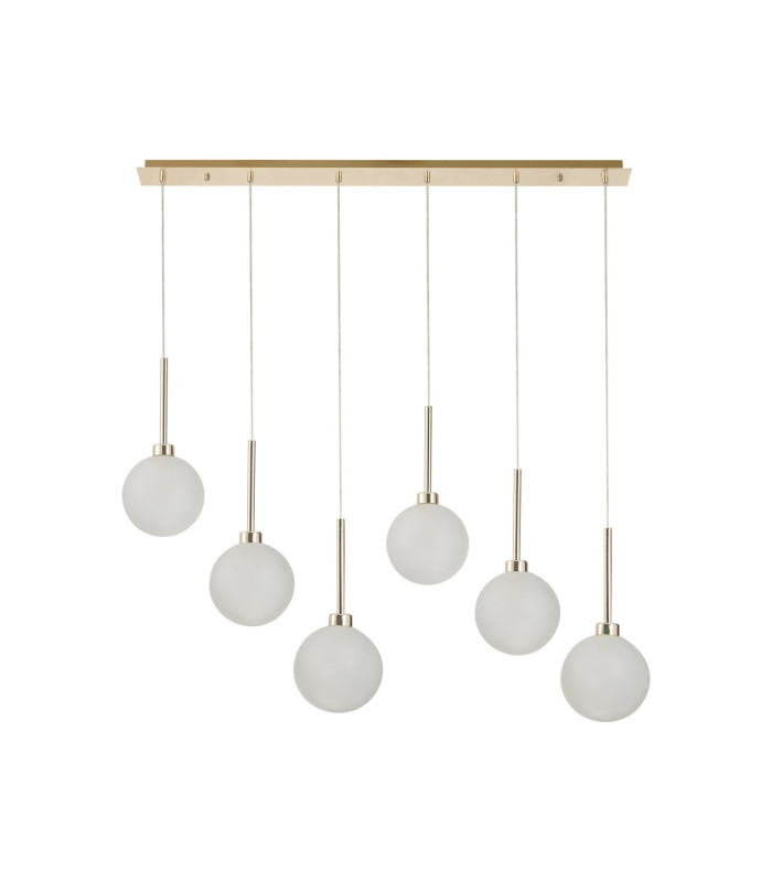 Baldwin Linear Pendant 2m 6 x G9 French Gold/Frosted Type G Shade-4