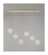 Baldwin Linear Pendant 2m 6 x G9 French Gold/Frosted Type G Shade-10