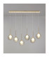 Baldwin Linear Pendant 2m 6 x G9 French Gold/Clear/Frosted Type G Shade-3