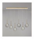Baldwin Linear Pendant 2m 6 x G9 French Gold/Clear/Frosted Type G Shade-11