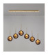 Baldwin Linear Pendant 2m 6 x G9 French Gold/Copper/Frosted Type G Shade-3