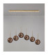 Baldwin Linear Pendant 2m 6 x G9 French Gold/Copper/Frosted Type G Shade-11