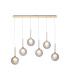 Baldwin Linear Pendant 2m 6 x G9 French Gold/Smoked/Frosted Type G Shade-1