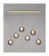 Baldwin Linear Pendant 2m 6 x G9 French Gold/Smoked/Frosted Type G Shade-3
