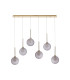 Baldwin Linear Pendant 2m 6 x G9 French Gold/Smoked/Frosted Type G Shade-4