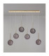 Baldwin Linear Pendant 2m 6 x G9 French Gold/Smoked/Frosted Type G Shade-11