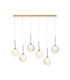 Baldwin Linear Pendant 2m 6 x G9 French Gold/Cognac/Frosted Type G Shade-1
