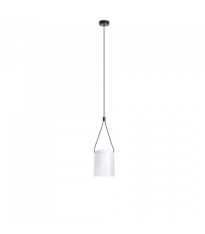 Decorative Hanging Ceiling Pendant Matt White Matt Black 1x E27 / 250cm - 1