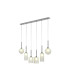Baldwin Linear Pendant 2m 6 x G9 Polished Chrome/Frosted Type A