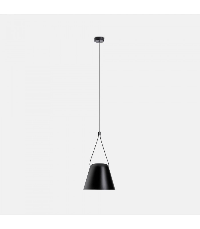 Decorative Hanging Ceiling Pendant Matt Black 1x E27 / 250cm - 1