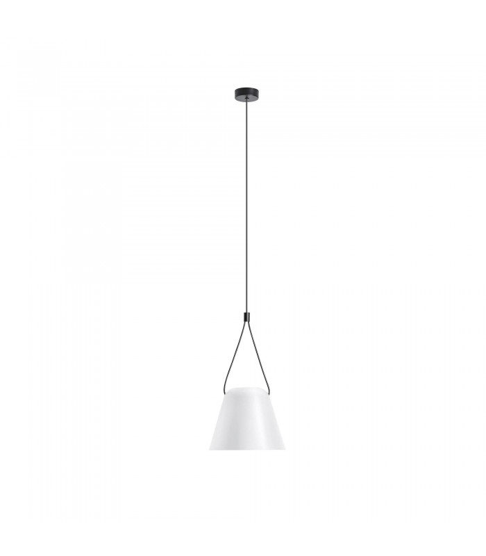 Decorative Hanging Ceiling Pendant Matt White Matt Black 1x E27 / 250cm - 1