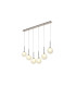Baldwin Linear Pendant 2m 6 x G9 Polished Chrome/Frosted Type G Shade-1
