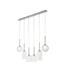 Baldwin Linear Pendant 2m 6 x G9 Polished Chrome/Clear/Frosted Type A