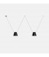 Decorative Hanging Ceiling Pendant Matt Black 2x E27 / 175cm x 400cm - 1