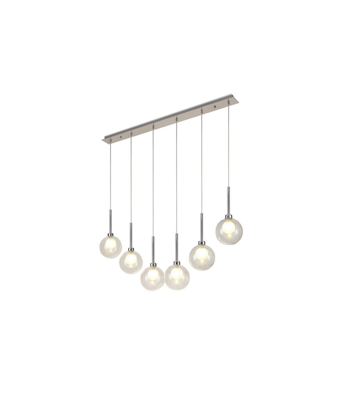 Baldwin Linear Pendant 2m 6 x G9 Polished Chrome/Clear/Frosted Type G Shade-1