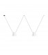 Decorative Hanging Ceiling Pendant Matt White Matt Black 2x E27 / 175cm x 400cm - 1