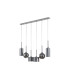 Baldwin Linear Pendant 2m 6 x G9 Polished Chrome/Chrome/Frosted Type A