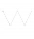 Decorative Hanging Ceiling Pendant Matt White Matt Black 2x E27 / 75cm x 200cm - 1