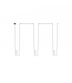 Decorative Hanging Ceiling Pendant Matt White Matt Black 3x E27 / 175cm x 600cm - 1