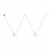 Decorative Hanging Ceiling Pendant Matt White Matt Black 3x E27 / 175cm x 600cm - 1