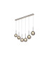 Baldwin Linear Pendant 2m 6 x G9 Polished Chrome/Smoked/Frosted Type G Shade-1
