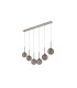 Baldwin Linear Pendant 2m 6 x G9 Polished Chrome/Smoked/Frosted Type G Shade-4