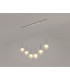 Baldwin Linear Pendant 2m 6 x G9 Polished Chrome/Cognac/Frosted Type G Shade-3