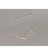Baldwin Linear Pendant 2m 6 x G9 Polished Chrome/Cognac/Frosted Type G Shade-11