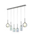 Baldwin Linear Pendant 2m 6 x G9 Polished Chrome/Iridescent/Frosted Type A