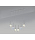 Baldwin Linear Pendant 2m 6 x G9 Polished Chrome/Iridescent/Frosted Type G Shade-3