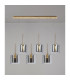 Baldwin Linear Pendant 2m 6 x G9 French Gold/Chrome/Clear Type H Shade-3