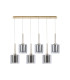 Baldwin Linear Pendant 2m 6 x G9 French Gold/Chrome/Clear Type H Shade-4