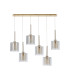 Baldwin Linear Pendant 2m 6 x G9 French Gold/Cognac/Clear Type H Shade-4