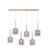 Baldwin Linear Pendant 2m 6 x G9 French Gold/Smoked/Clear Type H Shade-1