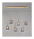Baldwin Linear Pendant 2m 6 x G9 French Gold/Smoked/Clear Type H Shade-3