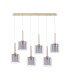 Baldwin Linear Pendant 2m 6 x G9 French Gold/Smoked/Clear Type H Shade-4