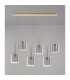 Baldwin Linear Pendant 2m 6 x G9 French Gold/Smoked/Clear Type H Shade-11